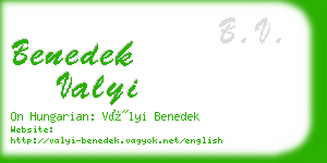 benedek valyi business card